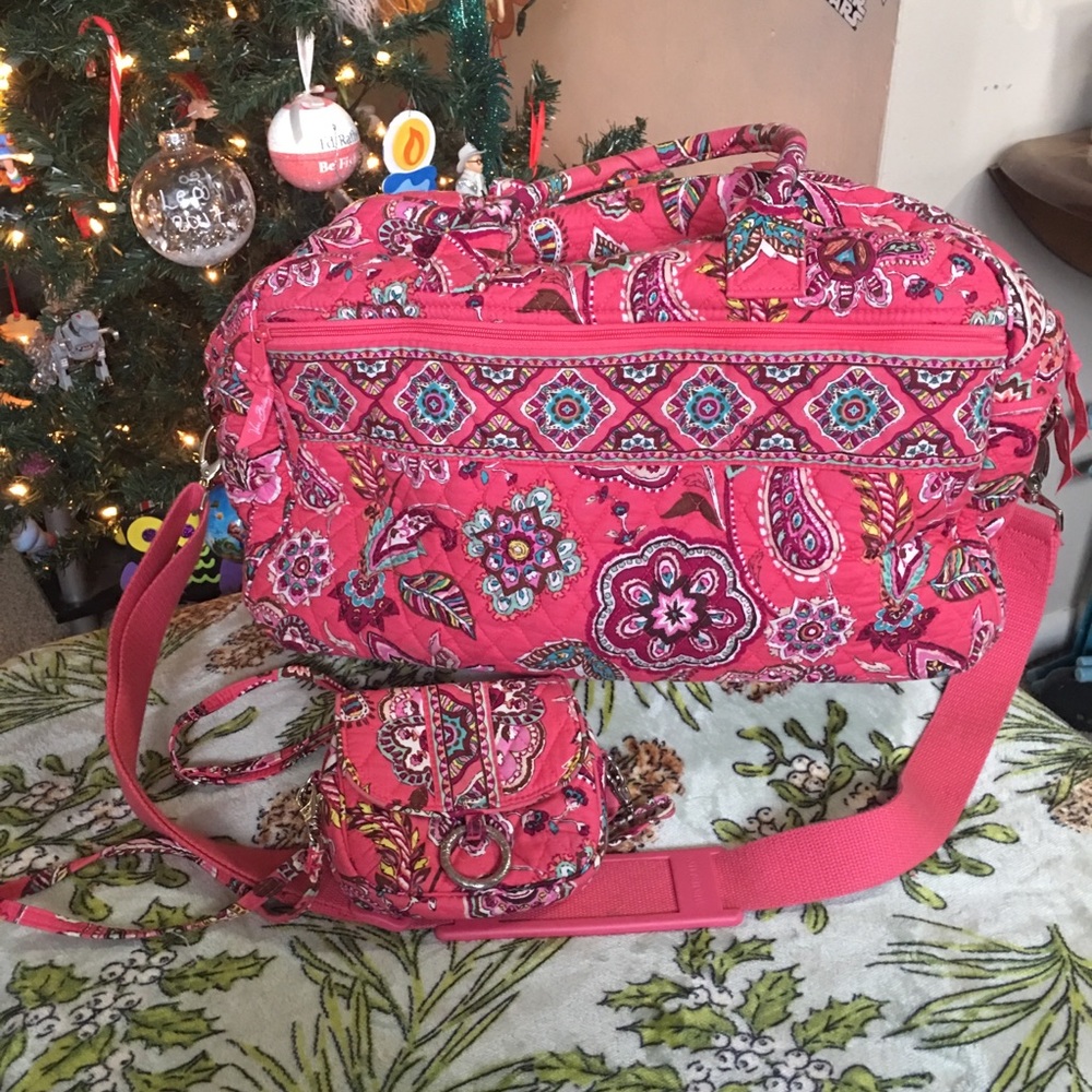 Vera Bradley CALL ME CORAL Duffle & Wallet
